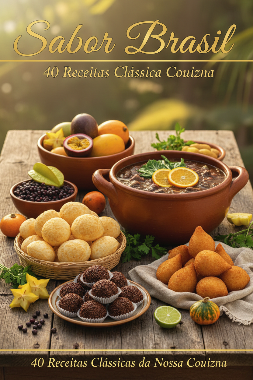 Capa do e-book Sabor Brasil: 40 Receitas Clássicas da Nossa Cozinha